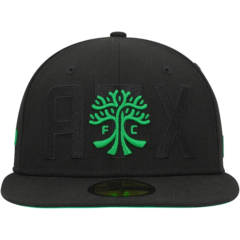 Men's New Era Black Austin FC Kick Off 59FIFTY Fitted Hat