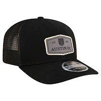 Casquette ajustable extensible à boutons-pression Austin FC 9SEVENTY noire New Era pour homme