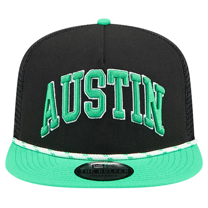 Casquette Snapback Austin FC Throwback Golfer New Era noire pour hommes