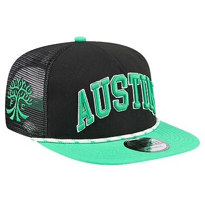 Casquette Snapback Austin FC Throwback Golfer New Era noire pour hommes