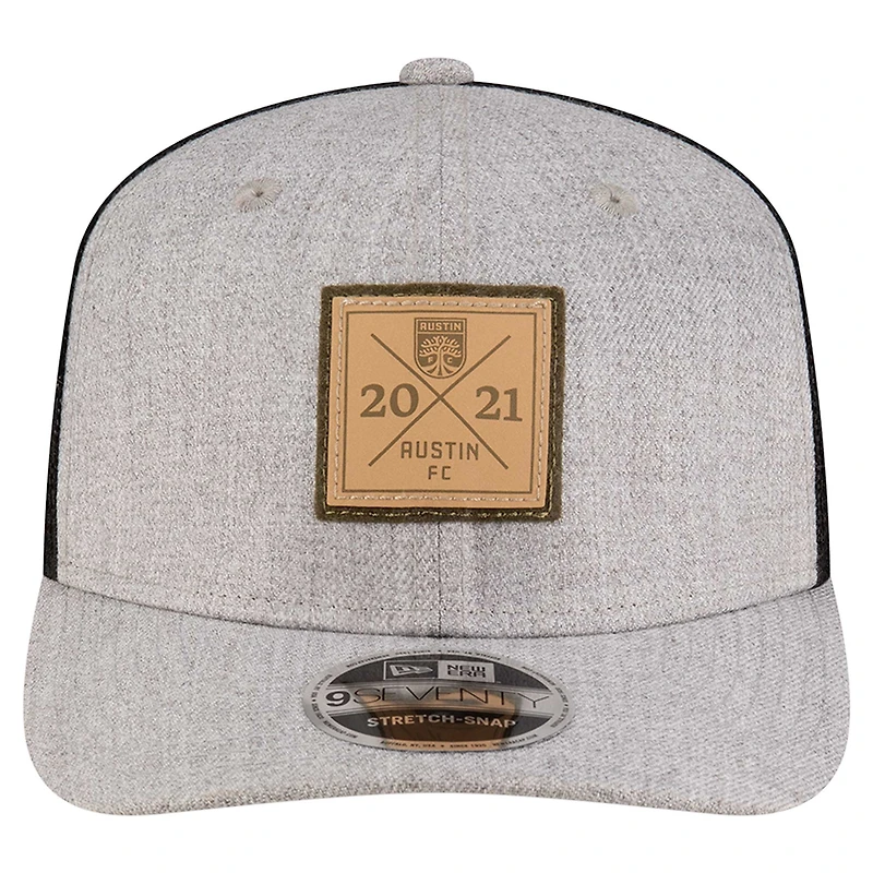 Casquette ajustable 9SEVENTY Heather Patch Austin FC gris chiné New Era pour homme