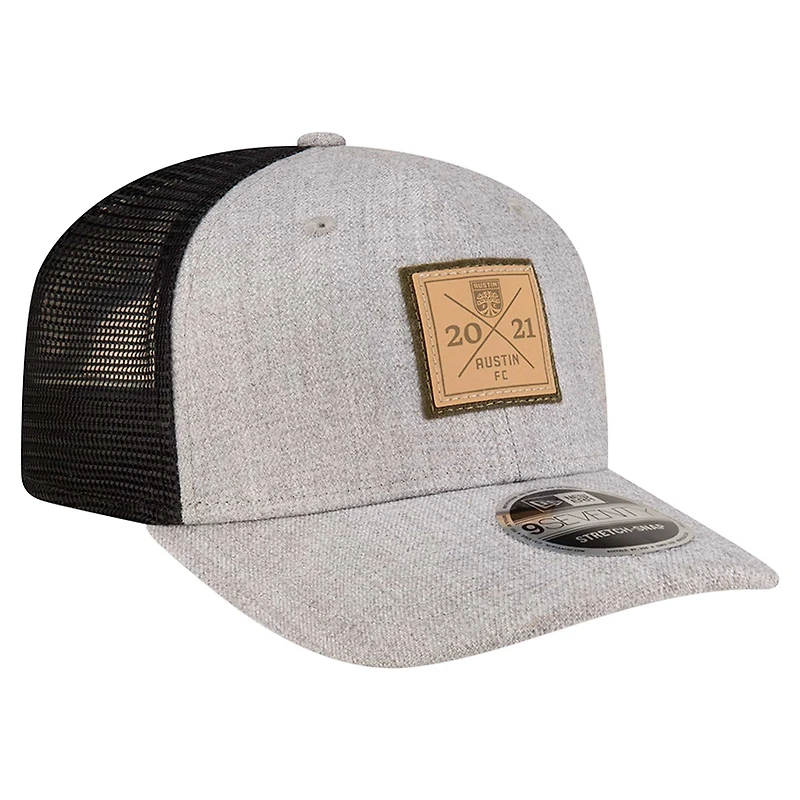 Casquette ajustable 9SEVENTY Heather Patch Austin FC gris chiné New Era pour homme