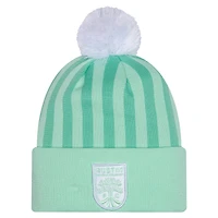 Men's New Era Mint Austin FC 2026 Jersey Hook Cuffed Knit Hat with Pom