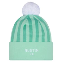 Men's New Era Mint Austin FC 2026 Jersey Hook Cuffed Knit Hat with Pom