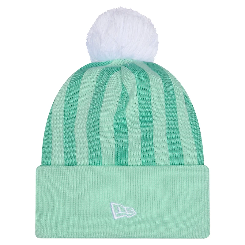 Men's New Era Mint Austin FC 2026 Jersey Hook Cuffed Knit Hat with Pom