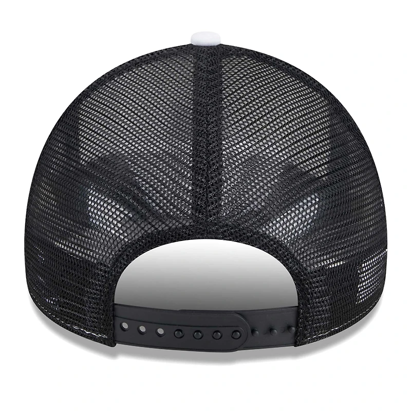 Men's New Era White/Black Austin FC Court Sport Foam A-Frame 9FORTY Adjustable Trucker Hat