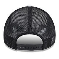 Men's New Era White/Black Austin FC Court Sport Foam A-Frame 9FORTY Adjustable Trucker Hat