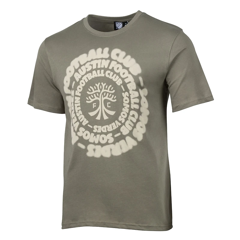 Men's Sport Design Sweden Green Austin FC Echo Logo Relaxed T-Shirt