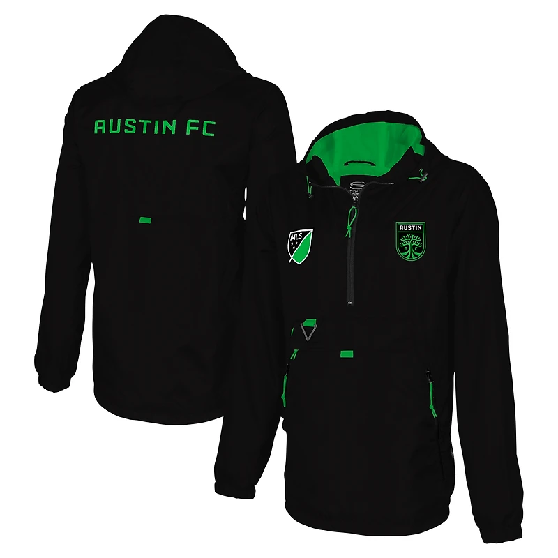 Veste à capuche zippée au quart de tour Austin FC Compete noire Stadium Essentials pour homme