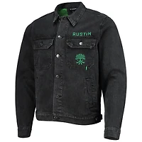 Men's The Wild Collective Black Austin FC Denim Button-Up Jacket