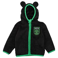 Sweat à capuche entièrement zippé Austin FC Tie-Breaker Teddy noir pour tout-petits Sport Design Sweden