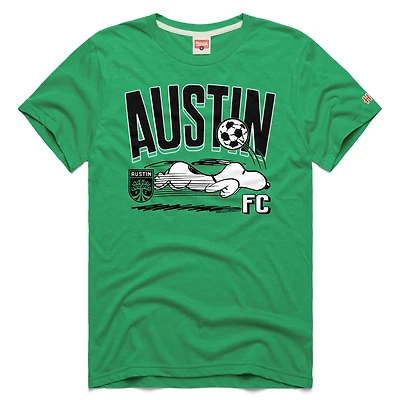Unisex Homage  Green Austin FC MLS x Peanuts Snoopy Graphic Tri-Blend T-Shirt