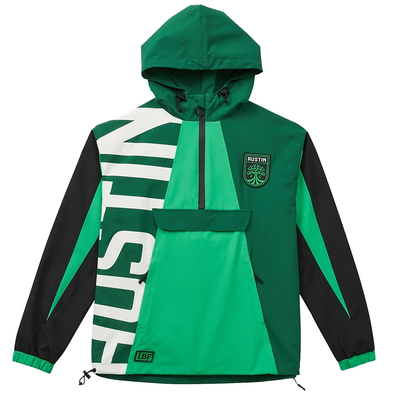 Unisex Live Breathe Futbol Green Austin FC Tekker Half-Zip Anorak Jacket