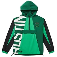 Unisex Live Breathe Futbol Green Austin FC Tekker Half-Zip Anorak Jacket