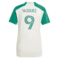 Maillot réplique du kit Armadillo Austin FC 2024 pour femme adidas Brandon Vazquez Tan