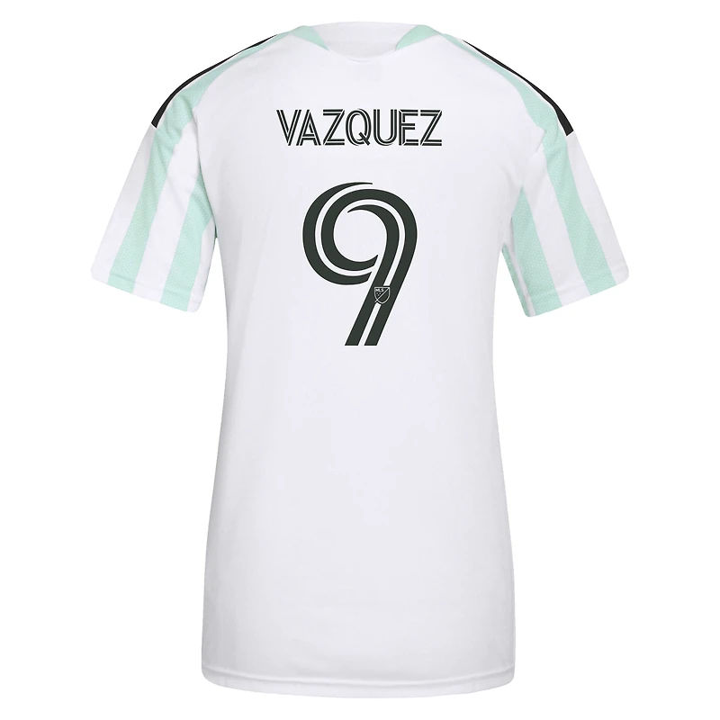 Women's adidas Brandon Vazquez White Austin FC 2026 The Rooted Kit Replica Jersey