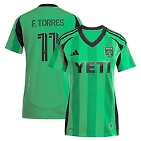 Women's adidas Facundo Torres Green Austin FC 2025 The Heartbeat Kit Replica Jersey