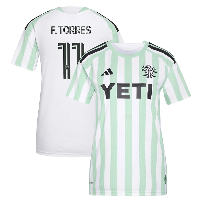 Maillot réplique adidas Facundo Torres blanc Austin FC 2026 The Rooted Kit pour femme