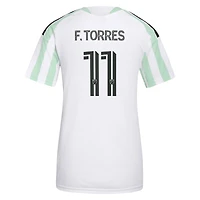 Women's adidas Facundo Torres White Austin FC  2026 The Rooted Kit Replica Jersey