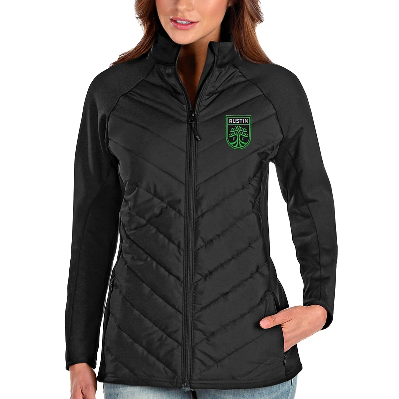 Veste zippée intégrale Antigua Austin FC Altitude noire pour femme