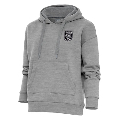 Sweat à capuche Austin FC gris chiné pour femme avec logo métallique brossé Victory