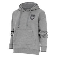 Sweat à capuche Austin FC gris chiné pour femme avec logo métallique brossé Victory