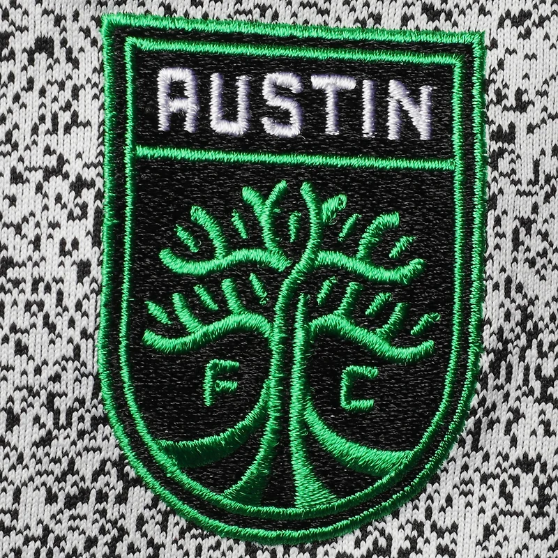 Women's Antigua White/Black Austin FC Guide Full-Zip Jacket