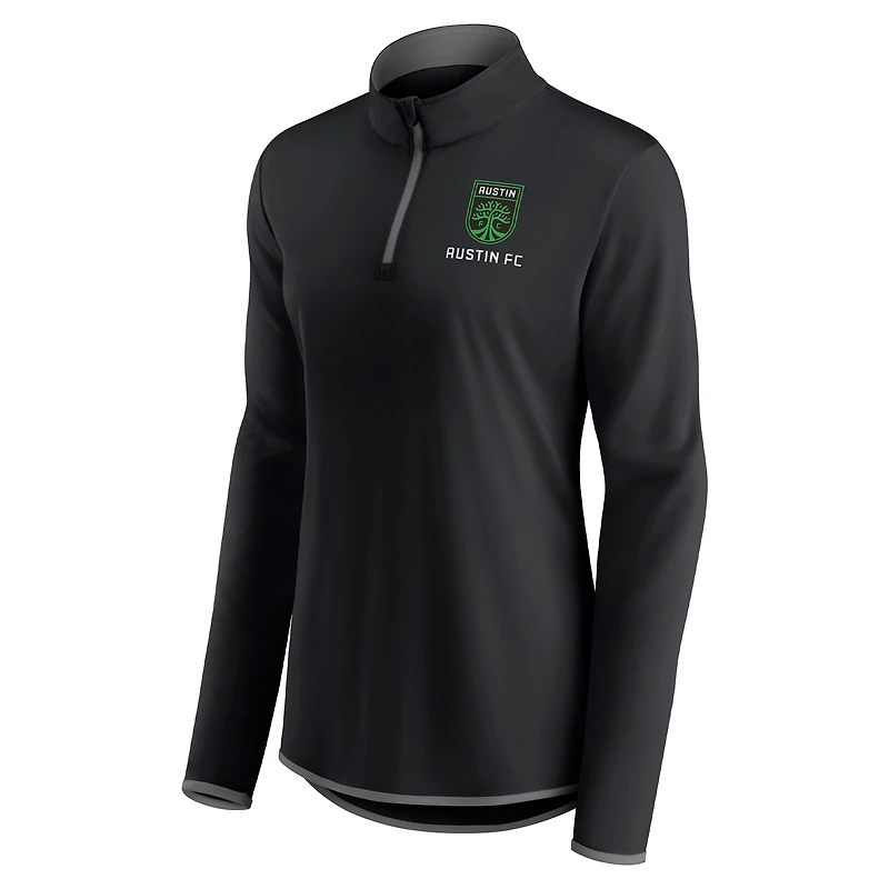 Women's Fanatics Black Austin FC Worth the Drive Quarter-Zip Top
