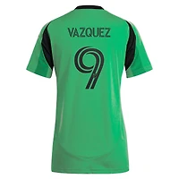 Maillot réplique du joueur adidas Brandon Vazquez Green Austin FC 2025 The Heartbeat Kit pour jeunes