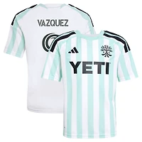 Youth adidas Brandon Vazquez White Austin FC  2026 The Rooted Kit Replica Jersey