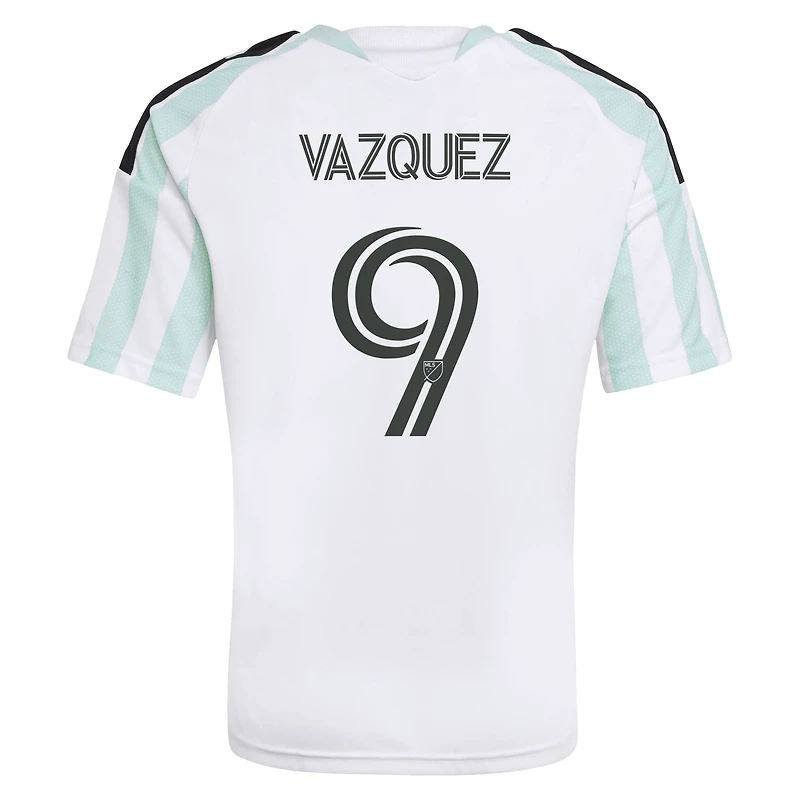 Maillot réplique adidas Brandon Vazquez blanc Austin FC 2026 The Rooted Kit pour enfant