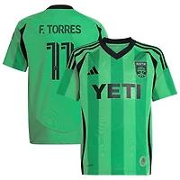 Youth adidas Facundo Torres Green Austin FC 2025 The Heartbeat Kit Replica Jersey