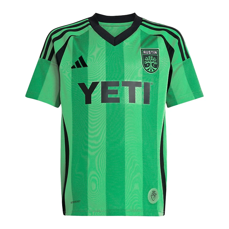 Maillot réplique du joueur adidas Ilie Sanchez Green Austin FC 2025 The Heartbeat Kit pour jeunes