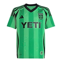 Maillot réplique du joueur adidas Ilie Sanchez Green Austin FC 2025 The Heartbeat Kit pour jeunes