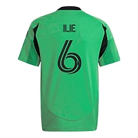 Maillot réplique du joueur adidas Ilie Sanchez Green Austin FC 2025 The Heartbeat Kit pour jeunes