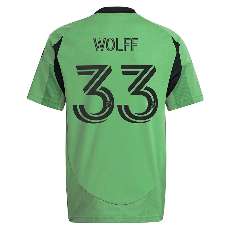 Youth adidas Owen Wolff Green Austin FC 2025 The Heartbeat Kit Replica Jersey