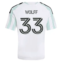 Youth adidas Owen Wolff White Austin FC  2026 The Rooted Kit Replica Jersey