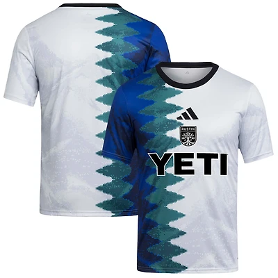 Haut d'avant-match adidas blanc Austin FC 2025 Gaming AEROREADY pour jeunes