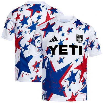 Youth adidas White Austin FC 2026 Americana Pre-Match Jersey