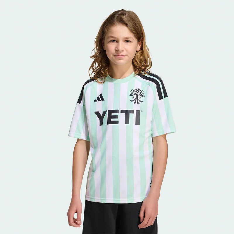 Youth adidas White Austin FC 2026 The Rooted Kit Replica Jersey