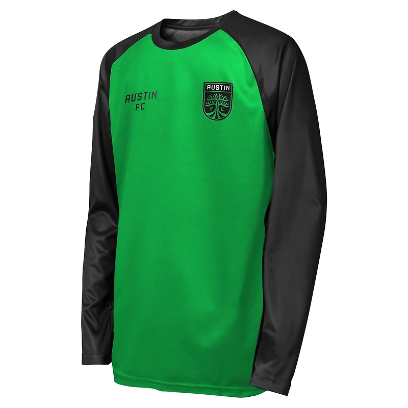 T-shirt noir à manches longues Austin FC True Pioneer Raglan pour jeunes