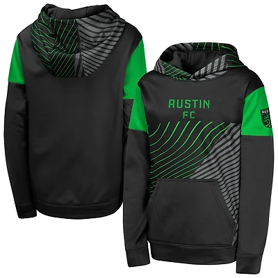 Youth Black Austin FC Unbeatable Pullover Hoodie