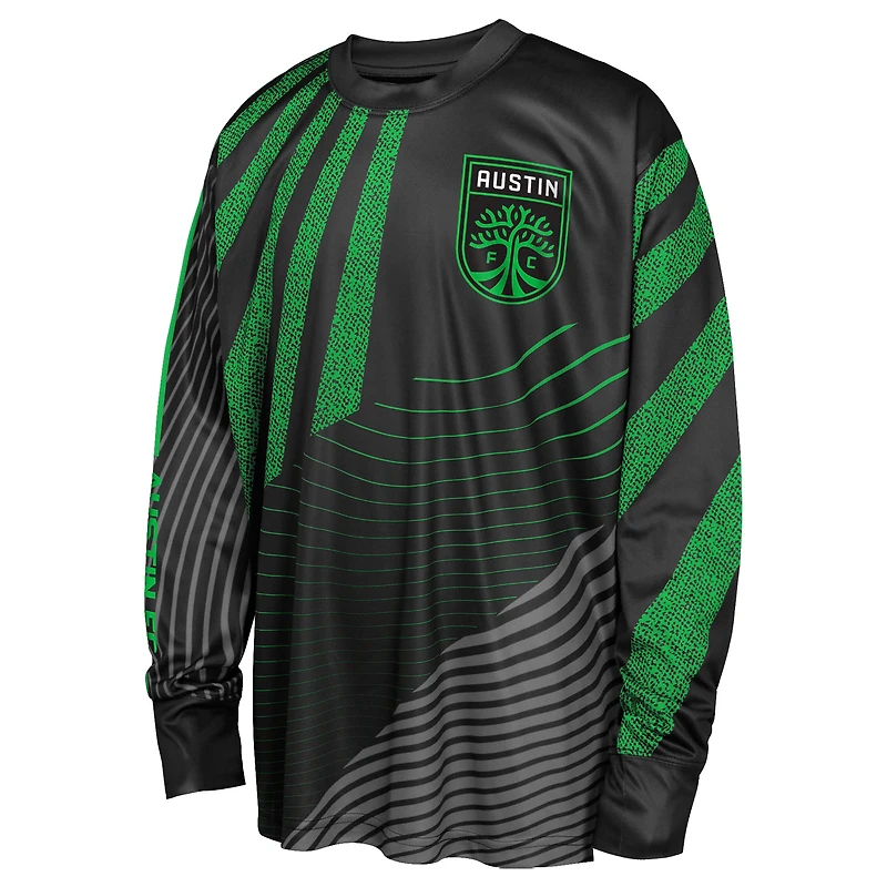 T-shirt à manches longues noir Austin FC Nifty Netminder pour jeunes Outerstuff