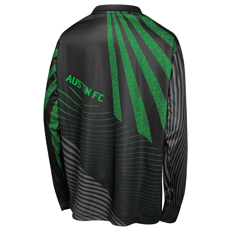 T-shirt à manches longues noir Austin FC Nifty Netminder pour jeunes Outerstuff