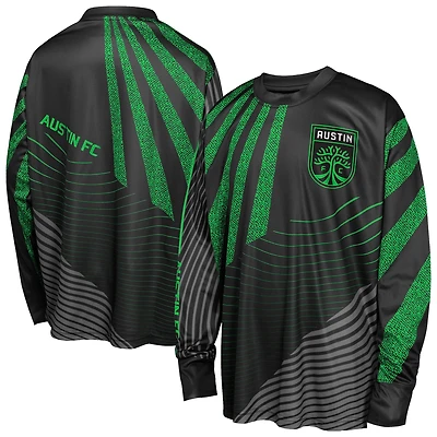 T-shirt à manches longues noir Austin FC Nifty Netminder pour jeunes Outerstuff