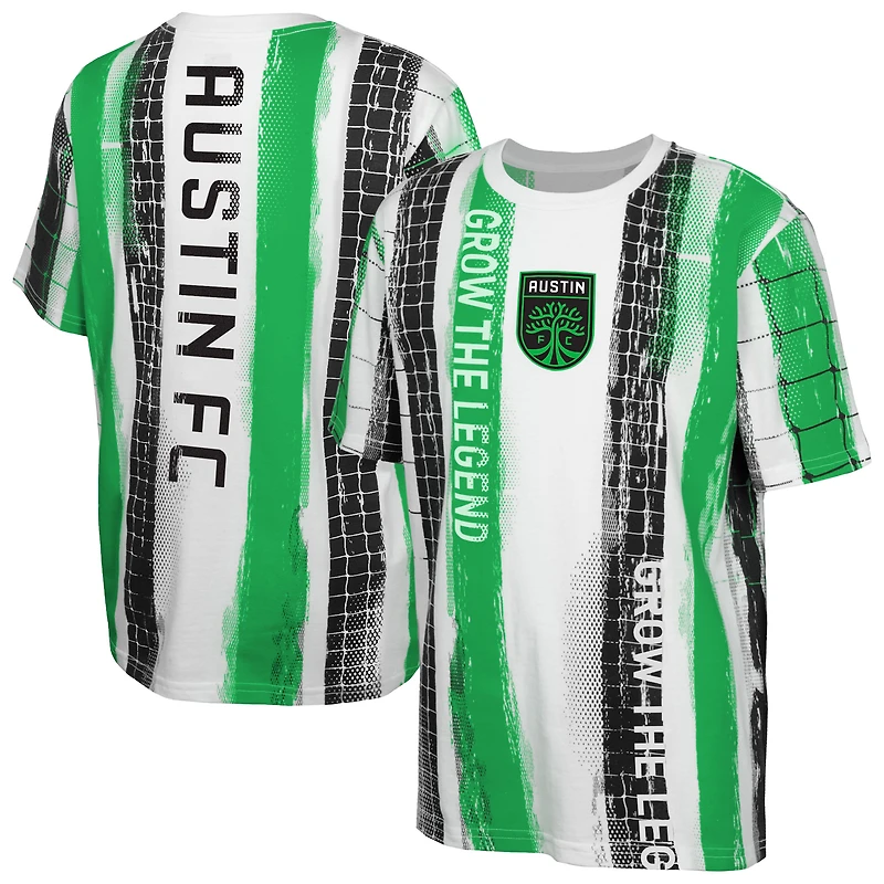 T-shirt blanc à enjambées hautes pour jeunes du Austin FC