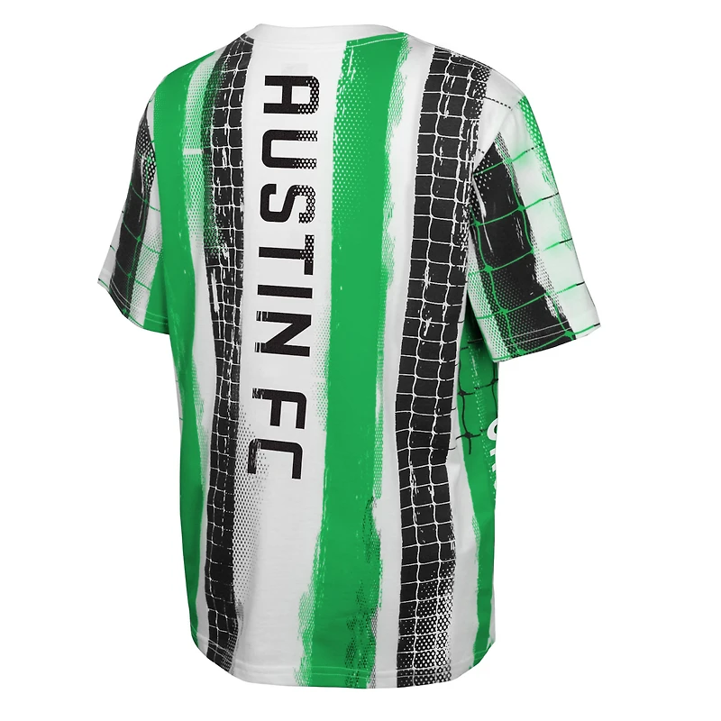 T-shirt blanc à enjambées hautes pour jeunes du Austin FC