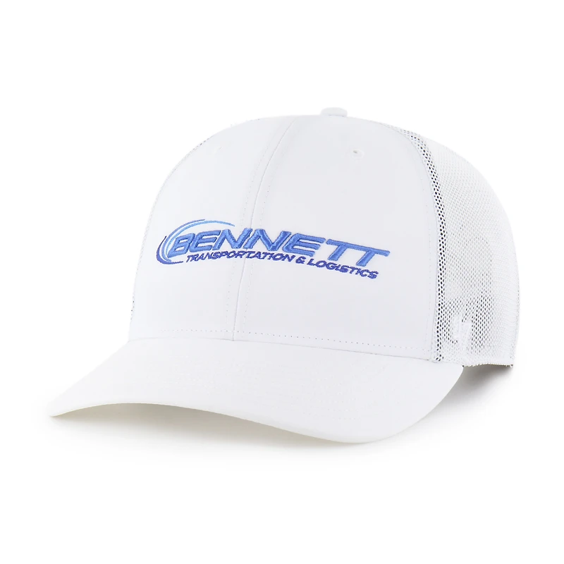 Men's '47  White Austin Hill Sponsor Logo Side Patch brrr° Trucker Adjustable Hat