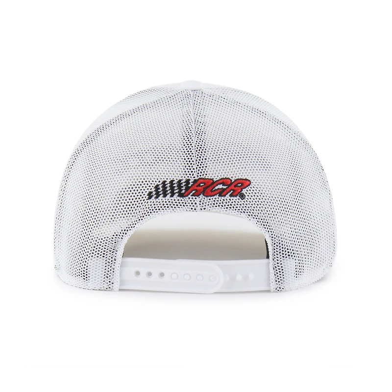 Men's '47  White Austin Hill Sponsor Logo Side Patch brrr° Trucker Adjustable Hat
