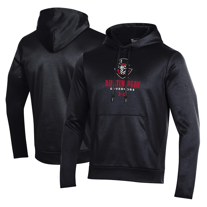 Men's Under Armour Black Austin Peay State Governors All Day Fleece Pullover Hoodie